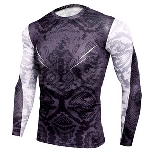 Camiseta de Camuflaje con Estampado Sublimado Personalizado, Transpirable, de Fibra de Poliéster, Manga Larga, Compresión, para Gimnasio, para Hombre - Product Image 1