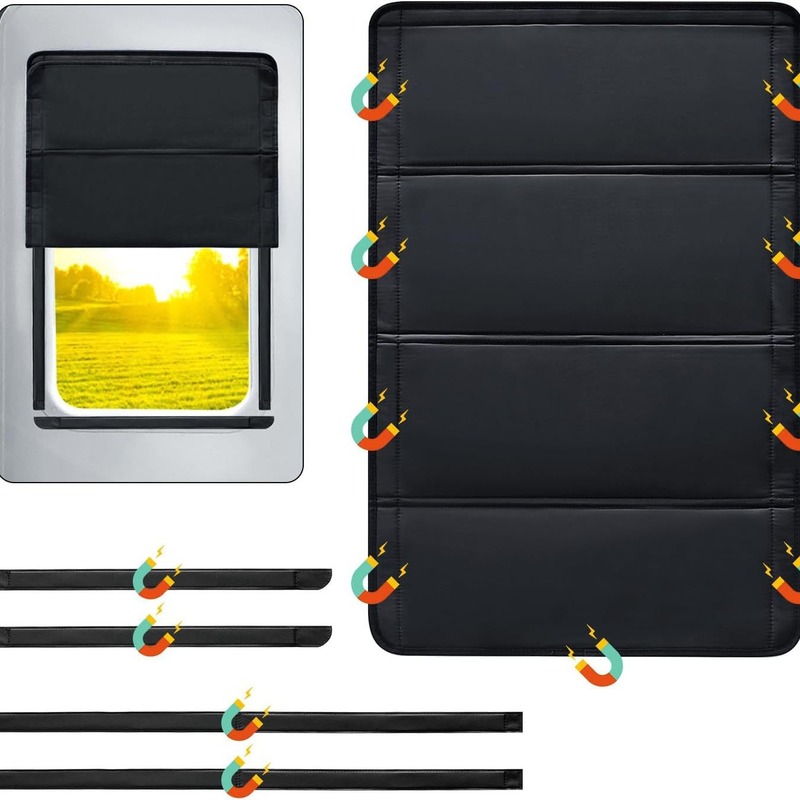 Foldable RV Door Window Shade Cover