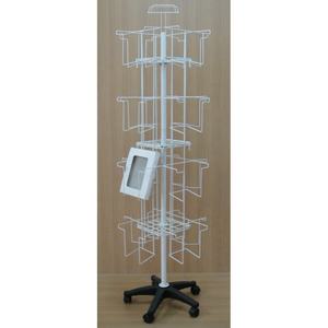 Maßgefertigter Eisenstangen-Displayständer für Taschen, rotierender Metall-Draht-Bilderrahmenständer für Ladenpromotion - Product Image 1