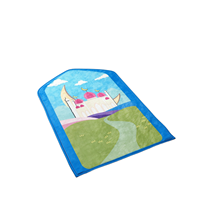 Tragbare Muslimische Gebetsdecke für Kinder 50x90cm Langlebiges Polyester Waschbar Gepolstert Kulturelle Muster Reise Zuhause