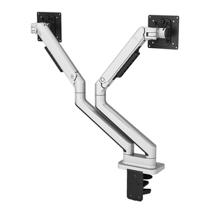 <span class=keywords><strong>Support</strong></span> de <span class=keywords><strong>bureau</strong></span> en aluminium pour deux moniteurs, bras réglable pour <span class=keywords><strong>double</strong></span> écran, <span class=keywords><strong>support</strong></span> de moniteur réglable avec ressort à gaz - Product Image 3