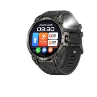 Reloj Inteligente KC89 para Hombre con Llamadas Bluetooth, Linterna, Monitor de Ritmo Cardíaco y Presión Arterial