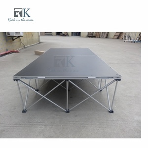High Quality Portable <b>Stage</b> <b>Platform</b> Ply Wood Panel Aluminum <b>Stage</b> <b>Platform</b> With White Skirt Foldable Outdoor Concert Use - Product Image 3