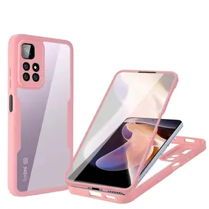 360 전체 커버 전면 후면 보호 케이스 Xiaomi Redmi 참고 11 10s 11s 9 프로 10C 미 12 라이트 12T 11T 포코 X4 X3 프로 F3 커버