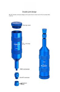 Réservoir d'huile portable en alliage d'aluminium argenté/bleu TOOPRE <span class=keywords><strong>pour</strong></span> vélos de montagne, outil de remplissage de réservoir d'huile de frein à disque <span class=keywords><strong>pour</strong></span> l'extérieur - Product Image 6