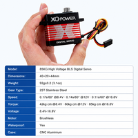 Nuevo Servo Digital Gigante Impermeable de Alto Torque 85kg con Engranaje de Acero 25T 16.8V para Coche RC y Robot, Venta al por Mayor de Fábrica, Modelo 2026