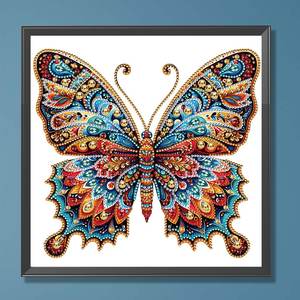 Ensemble de <span class=keywords><strong>peinture</strong></span> diamant 5D de forme irrégulière, 30x30cm, sans cadre, <span class=keywords><strong>motif</strong></span> papillon, décoration murale, 1 pièce - Product Image 2