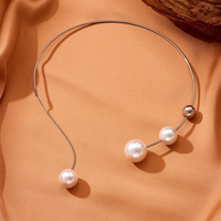 Nouveau Collier en Acier Titane pour Femme, Bijoux et Accessoires de Mode Yiwu, Colliers de Perles Circulaires Épais, Été 2026 TGXL12426