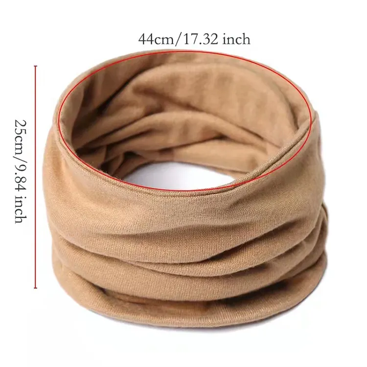 Großhandel Pure Color Knitted Cervi cal Neck Cover Wind dichte Maske Hals Warm Circle Schal