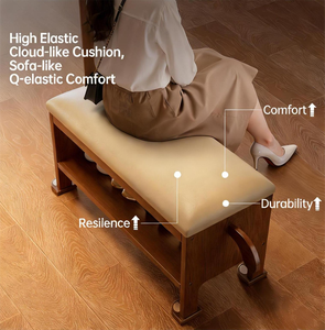 Banco Sapateira de <span class=keywords><strong>Madeira</strong></span> para Entrada com Cabideiro e Armazenamento de Sapatos, Cabideiro e Sapateira para Quarto, Banco Sapateira Estreito de <span class=keywords><strong>Madeira</strong></span> para Entrada - Product Image 2