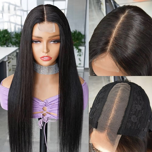 Peluca al por mayor con cierre <span class=keywords><strong>de</strong></span> encaje HD 2x6, <span class=keywords><strong>cabello</strong></span> humano virgen vietnamita/peruano, densidad del 250%, sin pegamento, onda corporal - Product Image 2