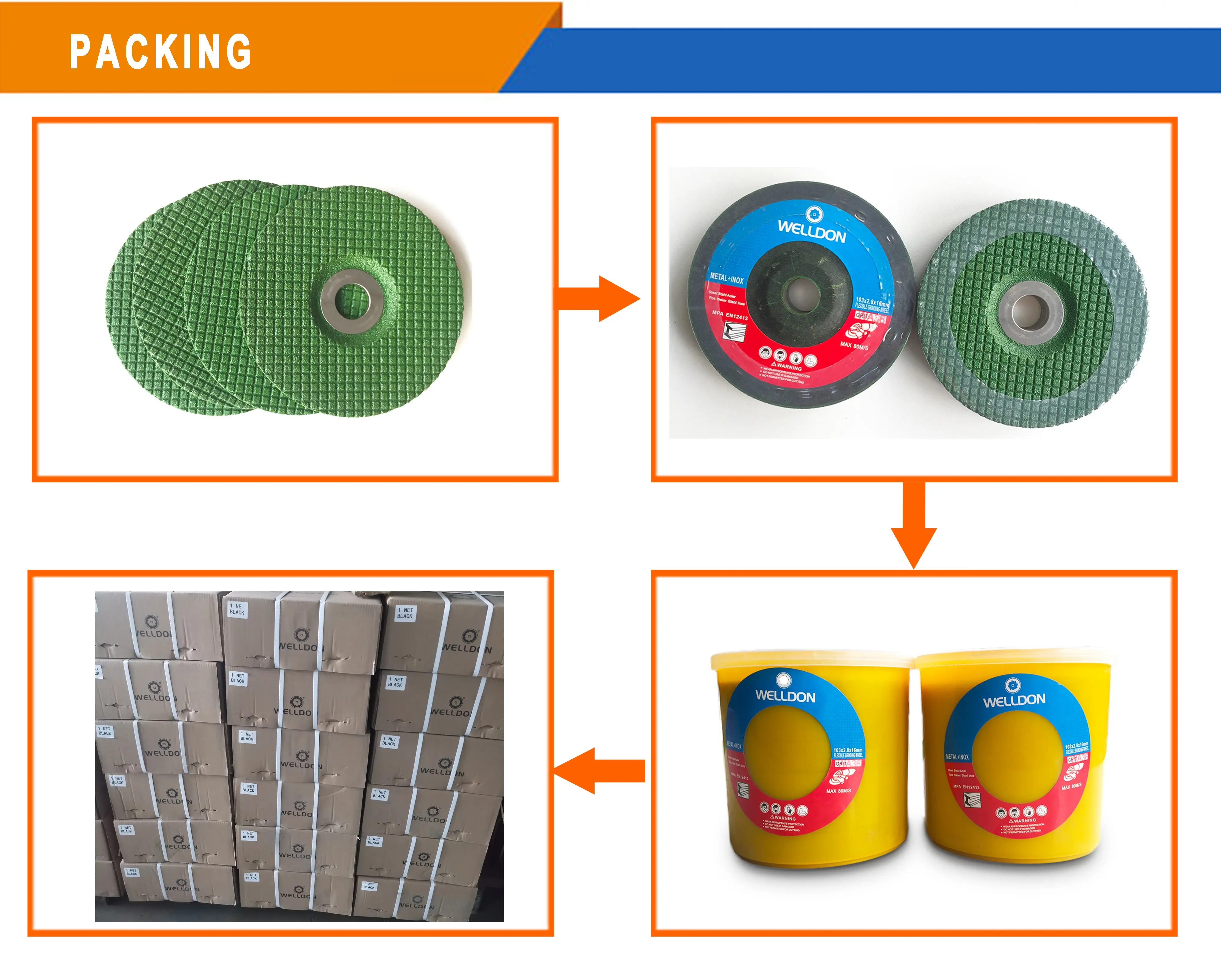 Reasonable price WA flexible grinding wheels to abrasives disc for stainless steel grinding disc