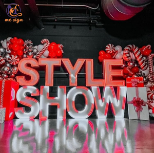 3ft 4ft 3D verlichte marquee letters en cijfers voor binnen en buiten, bruiloft, feest, reclame, evenementendecoratie - Product Image 3