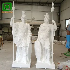 Estatua de guerrero de fibra de vidrio de estilo occidental, estatua de resina romana de soldado