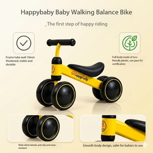 Vélo d'équilibre pour bébé sans pédales, 4 roues, anti-retournement, cadre en acier haute teneur en carbone, 6-<span class=keywords><strong>12</strong></span> <span class=keywords><strong>mois</strong></span> - Product Image 6