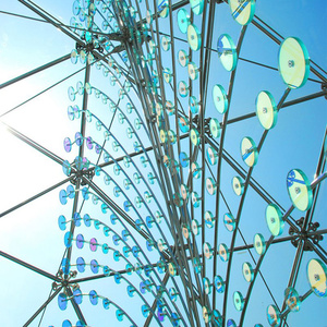 <span class=keywords><strong>Led</strong></span> hiện đại sang trọng đôi chiều cao tuyệt đẹp màu Vòng nghệ thuật thủy tinh Tùy chỉnh màu sắc đèn chùm - Product Image 6