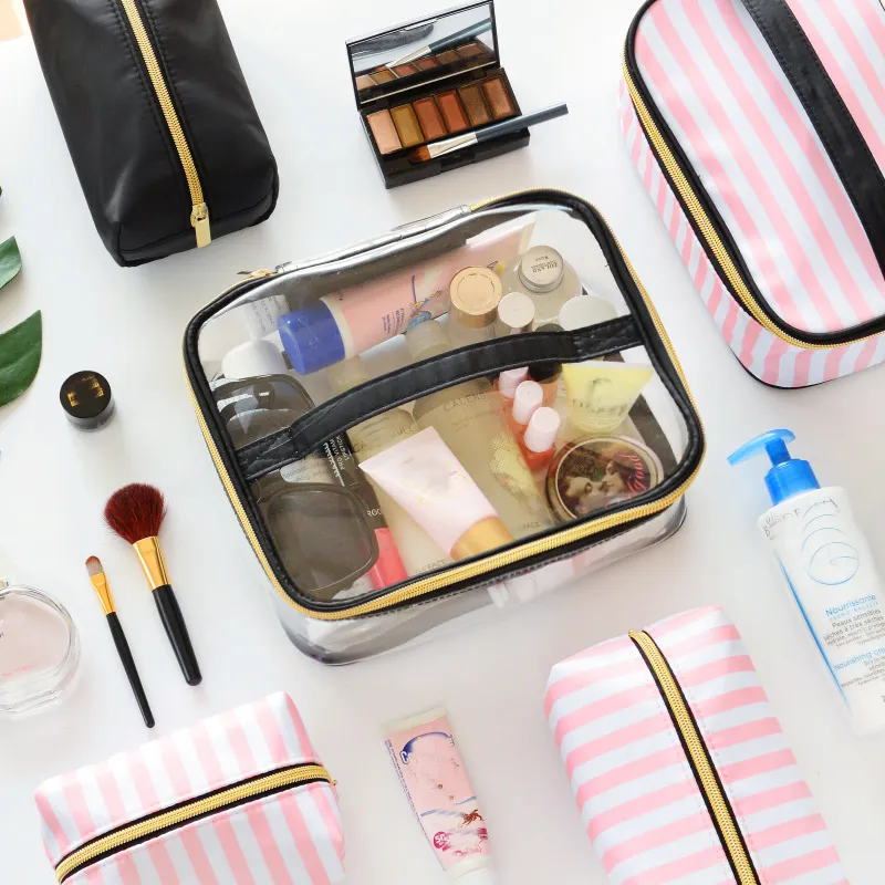 Kosmetik taschen Reise veranstalter Kultur beutel Set Pink Makeup Storage Hänge tasche