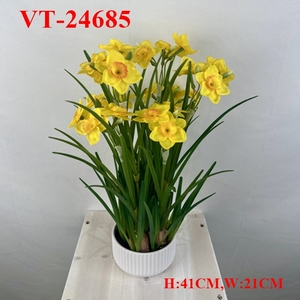 2025 NEWEST POLYESTER <b>ARTIFICIAL</b> REAL TOUCH <b>DAFFODIL</b> POT - Product Image 5