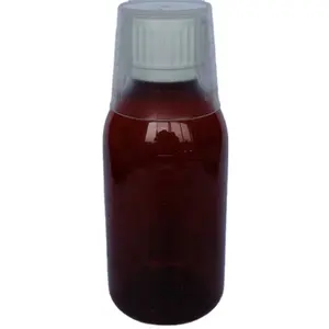 120 ml العنبر البلاستيك الحيوانات الأليفة زجاجات شراب