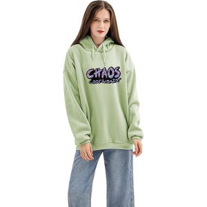 Sudadera con Capucha para Mujer Tallas Grandes FOXA, Estampado Chaos Coordinator, Manga Larga, Tejido de Punto, Largo Regular - Product Image 1