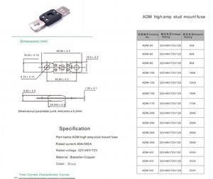 ขั้วต่อฟิวส์แบบอัตโนมัติแบบ40A-500A 32V/48V/72V สำหรับรถบรรทุก50A 100A 150A 175A 200A 450A 400A 350A - Product Image 4