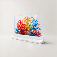 Écran numérique transparent OLED 2K 55 pouces OEM, 43% d'éclairage, 178° de vision, tactile interactif, affichage commercial CMS, affiche numérique auto-émettrice