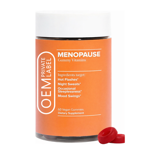 Complément alimentaire en gommes pour soulager la ménopause, marque privée, multivitamines avec Ashwagandha, 60 gommes végétaliennes - Product Image 1