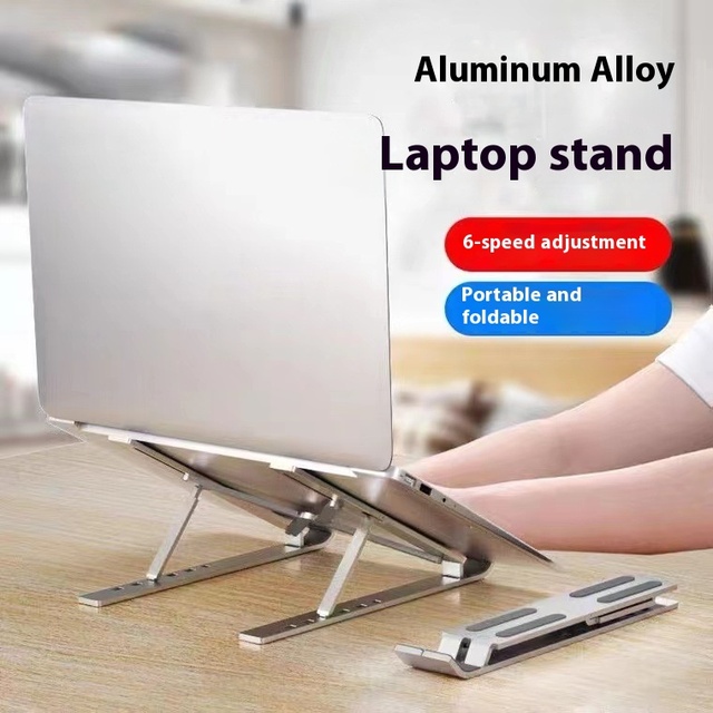 Wholesale  Foldable Portable CNC Aluminum Alloy Desktop Adjustable Height Laptop Tablet PC Computer Notebook Stand for iPad