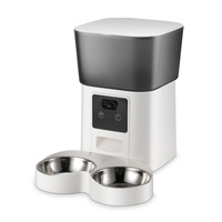 Distributeur automatique intelligent pour animaux de compagnie - Distributeur de nourriture quantitatif avec minuterie, grande capacité, interaction vidéo et contrôle par application pour chiens et chats