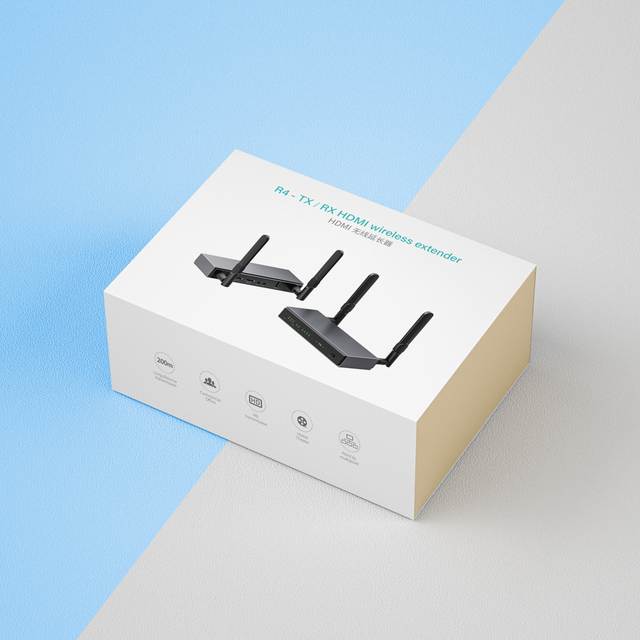 R4 New Wireless Hdmi Extender 656Ft 200M Hdmi Transmitter + Receiver Support Hd 1080P Video & Digital Audio for Laptop Pc