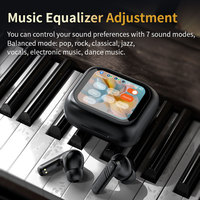 LX-10 Écran Tactile Intelligent Couleur TFT LED 2,01 Pouces avec Appels ENC, Réduction Active du Bruit ANC, Écouteurs Intra-Auriculaires TWS sans Fil V5.4 Améliorés