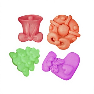 Moldes de silicona para pasteles, juego de 4 piezas con forma de sombrero, hongo, uvas y lazo, para decoraciones de repostería, fácil desmolde - Product Image 4