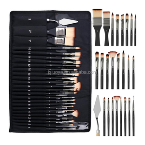 Ensemble de pinceaux d'<span class=keywords><strong>artiste</strong></span> de haute qualité bon prix manche en bois <span class=keywords><strong>matériel</strong></span> de cheveux en Nylon plat <span class=keywords><strong>pour</strong></span> la peinture à l'aquarelle - Product Image 6