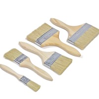 Pinceaux de peinture populaires en gros, multi-tailles, avec manche en bois