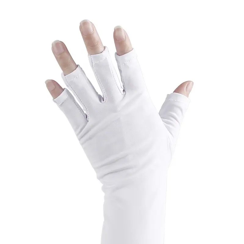 Lidan UV koruma eldiven eller önlemek dönüm gelen siyah fototerapi makinesi koruma eldiven bambu Fiber pamuk eldivenler
