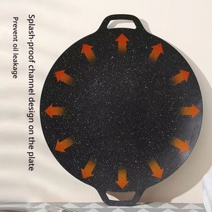 Plaque de cuisson antiadhésive en pierre Maifan incroyablement efficace, sans fumée, avec poignées, pour les dîners en plein air, le camping, le jardin et la cour. - Product Image 6