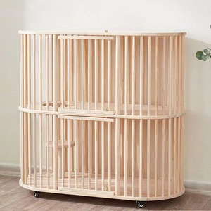 Nouvelle cage pour chat en bois massif sur mesure du fabricant, villa pour chat en bois massif, maison pour chat duplex en bois massif, maison pour chat à deux niveaux en bois massif - Product Image 4