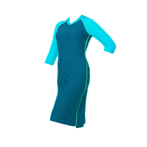 <span class=keywords><strong>Robe</strong></span> de bain <span class=keywords><strong>longue</strong></span> <span class=keywords><strong>anti</strong></span>-<span class=keywords><strong>UV</strong></span> avec short intégré et jupe de bain modeste, faible MOQ - Product Image 3