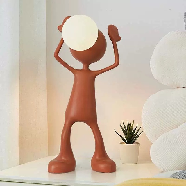 Creative Human-Shaped FRP Sculpture Table Lamp