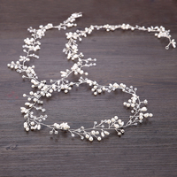 Coiffe de mariée de style occidental, couronne de mariage faite à la main, accessoires de cheveux floraux et perlés, ornements pour cheveux