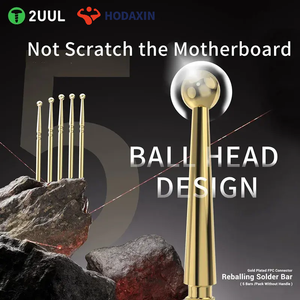 2UUL SC96 Barra de soldadura de estaño para reballing con punta de aguja chapada en oro para conectores FPC (5 barras/paquete sin mango) Succión rápida de estaño - Product Image 1