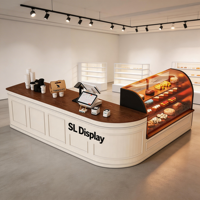 Vitrine à pain en bois Shang Liang, présentoir en verre pour pain, gâteaux et beignets