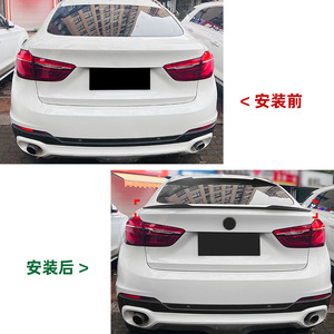 Bmw X6 F16 Rear Wing 2014-2019 Piano <b>Black</b> Carbon Fiber Texture Ducktail Spoiler <b>Trunk</b> Modification - Product Image 3
