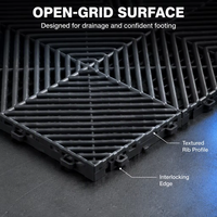 Grille de drainage en PP haute qualité 400x400x18mm pour lavage de voitures, grille de raccordement pour fosses de drainage, nettoyage automobile