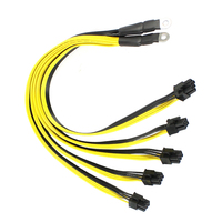 Câble Répartiteur d'Alimentation PC S11 T9+ X10 L3+ A3 A841 M3 P3 S7 S9 PSU de Terminal O vers 5 Cartes Graphiques GPU PCI-E PCIe PCI E 6 Broches 8 Broches