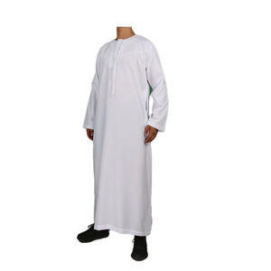 Abbigliamento islamico Omani di alta qualità Thobe nuovo Design bianco colore musulmano abbigliamento maschile in poliestere all'ingrosso per adulti - Product Image 3