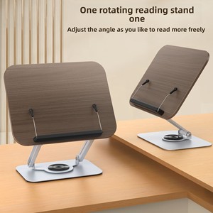 Sujetalibros Multifuncional Color Nogal, Soporte de Lectura Ajustable para Escritorio, para Imágenes y Uso en Oficina, Porta Libros - Product Image 2