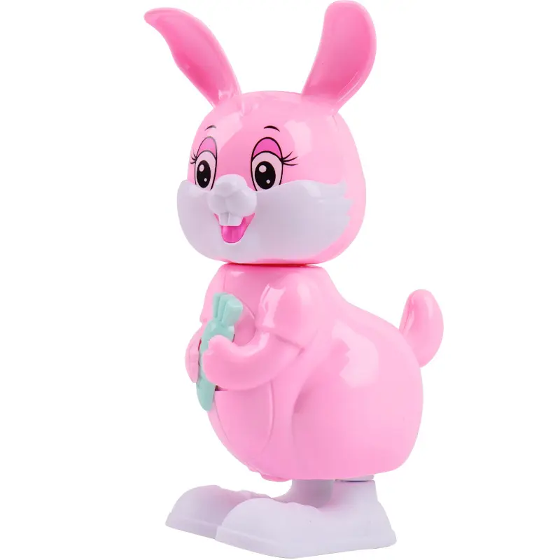 अनुकूलन प्लास्टिक खरगोश घड़ी की कल खिलौना मैकेनिकल ऊपर <span class=keywords><strong>हवा</strong></span> स्विंग खिलौना बच्चों के लिए