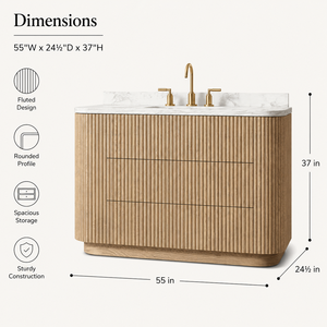 <span class=keywords><strong>Mobile</strong></span> <span class=keywords><strong>bagno</strong></span> in rovere massiccio, con piano in marmo Carrara scanalato a 6 cassetti, per villa di lusso, lavabo, credenza nordica, mobiletto in legno - Product Image 6