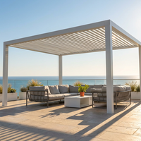 Pérgola Retráctil Motorizada de Aluminio de Alta Resistencia Ikesteel Tipo-175, con Techo de Láminas, Ecológica, con Recubrimiento en Polvo, Impermeable